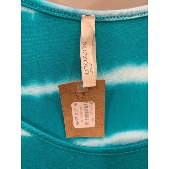 NWT Bozzolo teal and white tie dye tank top, small (bin A) - Picture 2 of 6